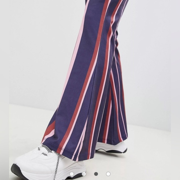 Asos| Vertical Striped Wide Leg Flare Pants, 70’s Boho Style—Size 2•Bell Bottoms - Picture 3 of 13